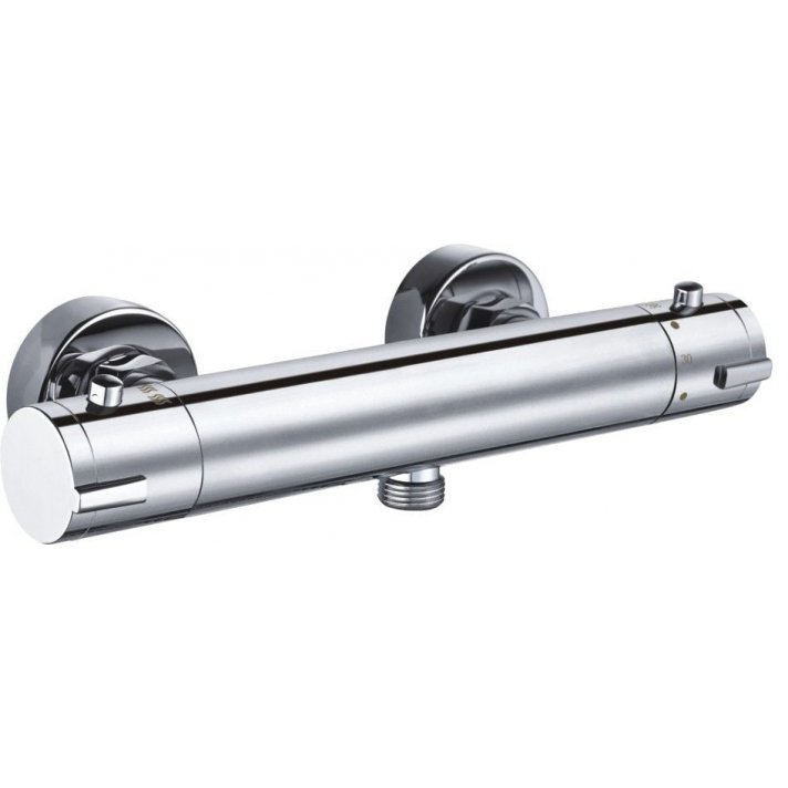 Sani DeLuxe Douchemengkraan opbouw thermostatisch New Rio rond Chroom