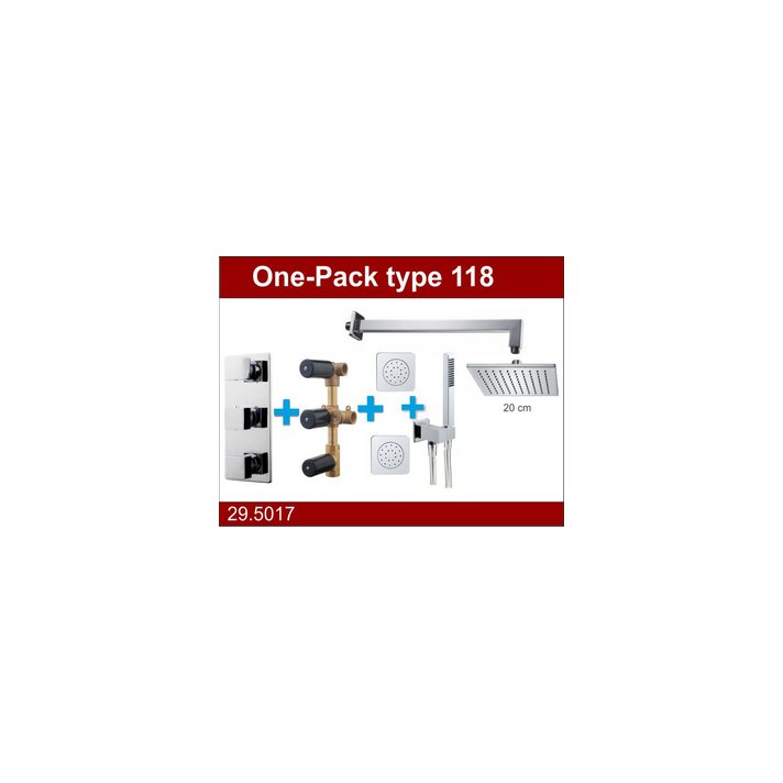 one-pack inbouwthermostaatset type 118 CHR