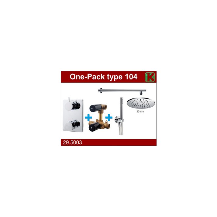 one-pack inbouwthermostaatset type 104 CHR (30cm)