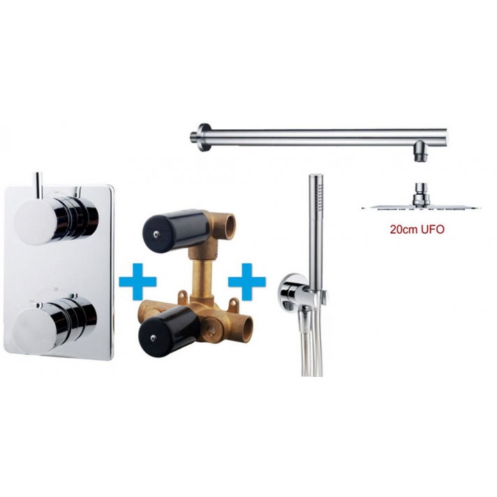 one-pack inbouwthermostaatset type 115 CHR (20cm ufo)