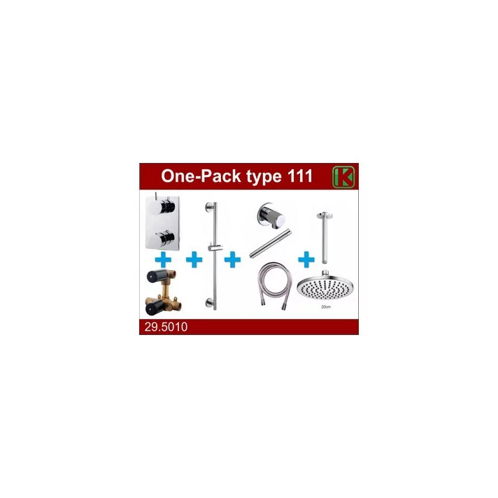 one-pack inbouwthermostaatset type 111 CHR (20cm)
