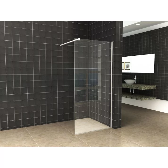 Slim profielset met stabilisatiestang 120 cm mat wit