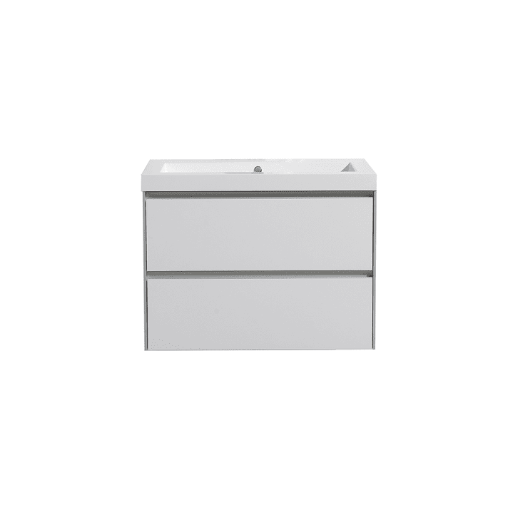 Sani DeLuxe Aktieset badmeubel PL greeploos 60 Hoogglans Wit  zonder spiegel