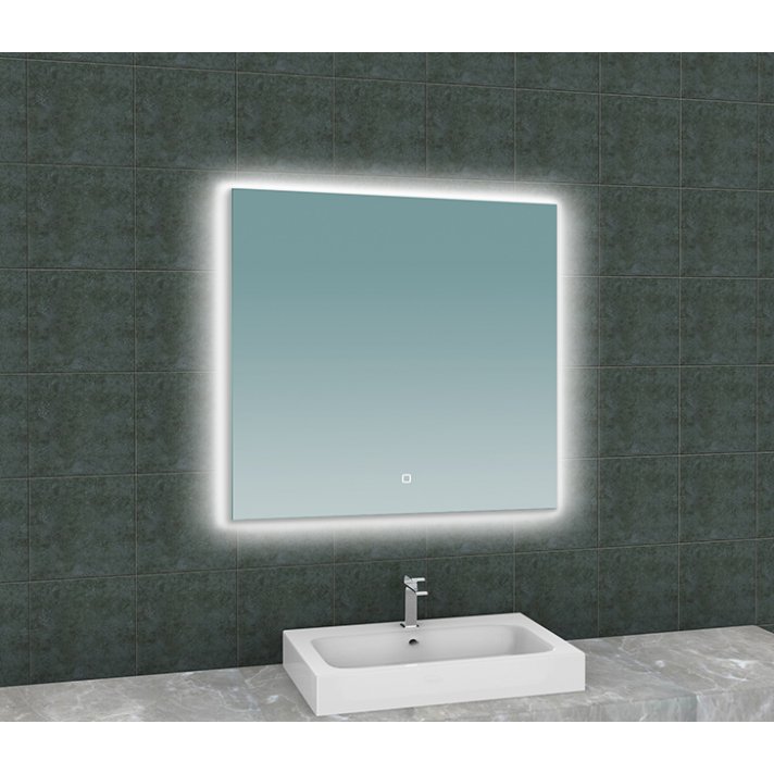Soul spiegel vierkant met LED, dimbaar en spiegelverwarming 80 x 80 cm