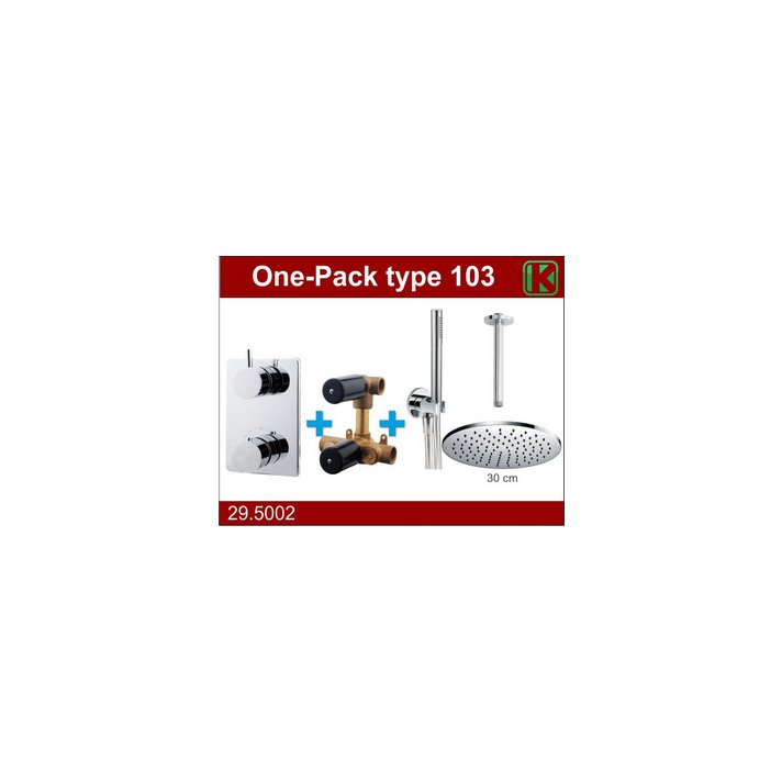one-pack inbouwthermostaatset type 103 CHR (30cm)