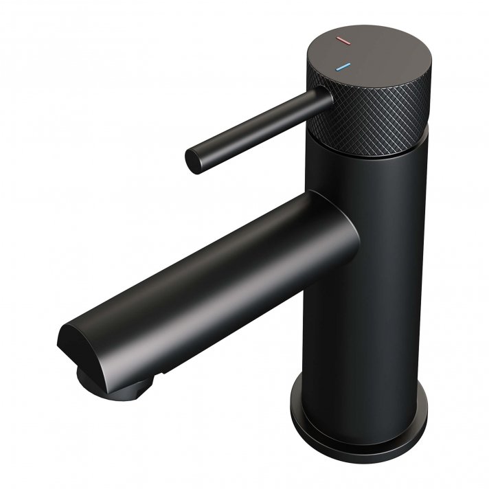 BRAUER Black Carving lage opbouw wastafelmengkraan model A mat zwart