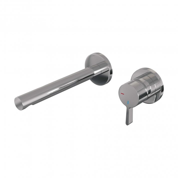 BRAUER Chrome Edition inbouw wastafelmengkraan met rechte uitloop en rozetten model E1 chroom
