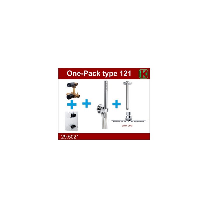 one-pack inbouwthermostaatset type 121 CHR (30cm ufo)