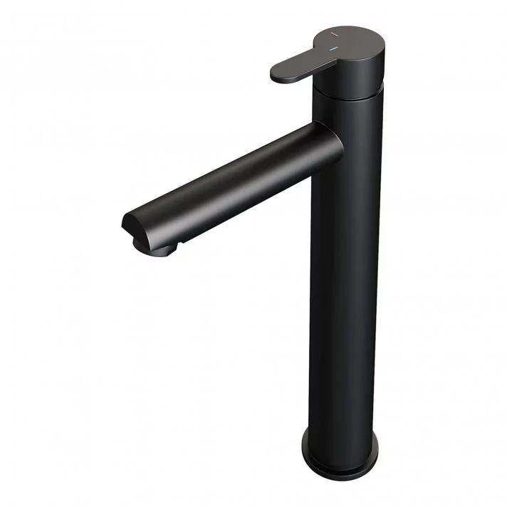 BRAUER Black Edition verhoogde opbouw wastafelmengkraan model D mat zwart
