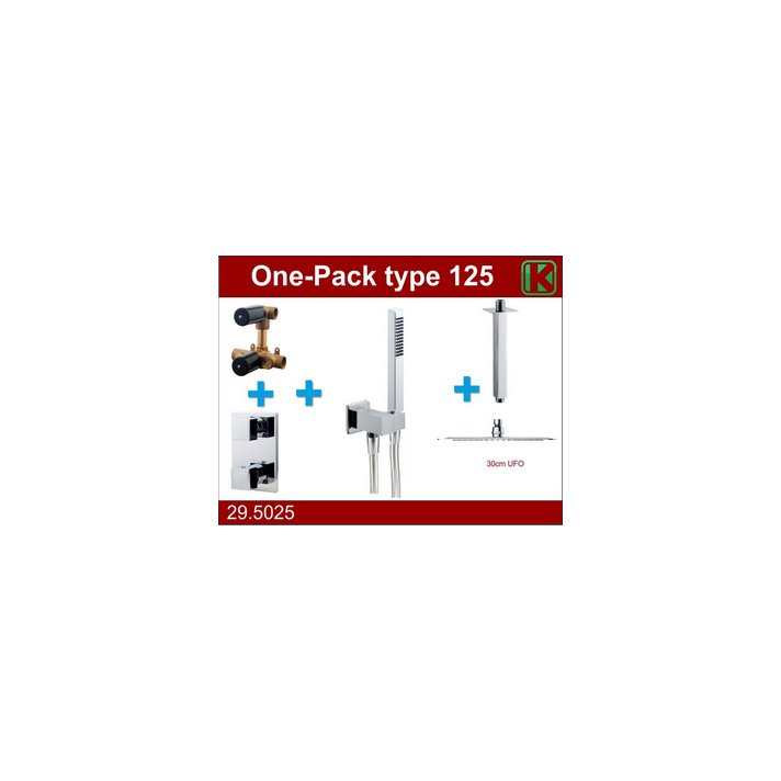one-pack inbouwthermostaatset type 125 CHR (30cm ufo)