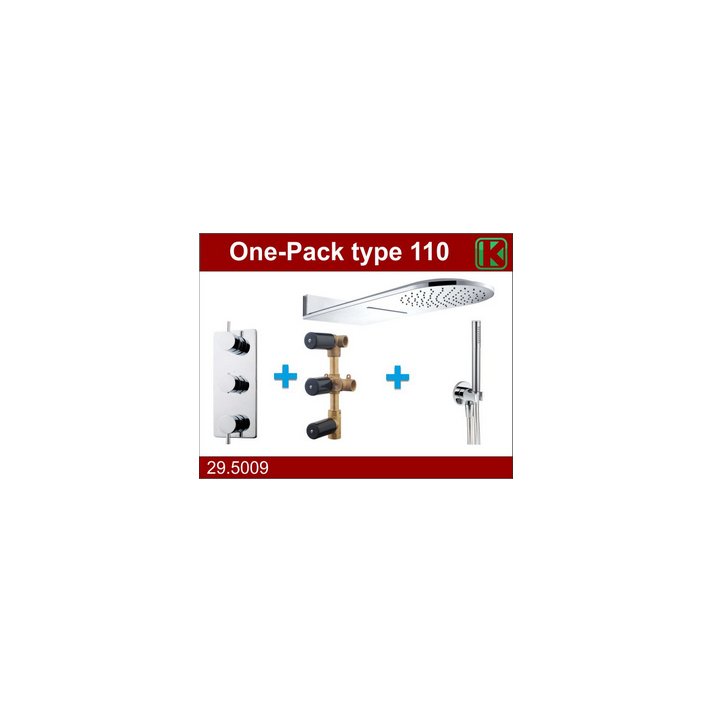 one-pack inbouwthermostaatset type 110 CHR (25x60)