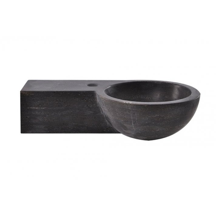 Wiesbaden fontein links rond 40x23x10 cm hardsteen gezoet
