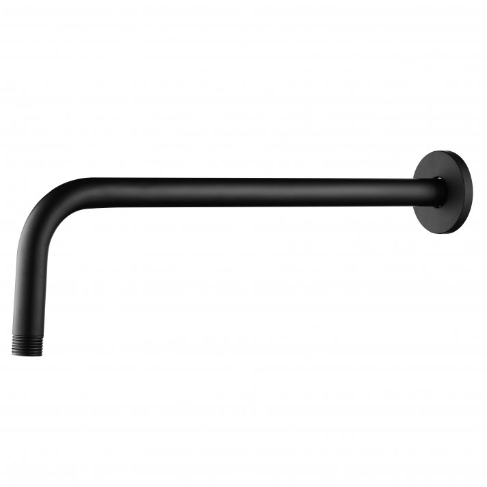 Eco Elegance Rainshower Wandaansluit Bocht Mat Zwart 45 Cm
