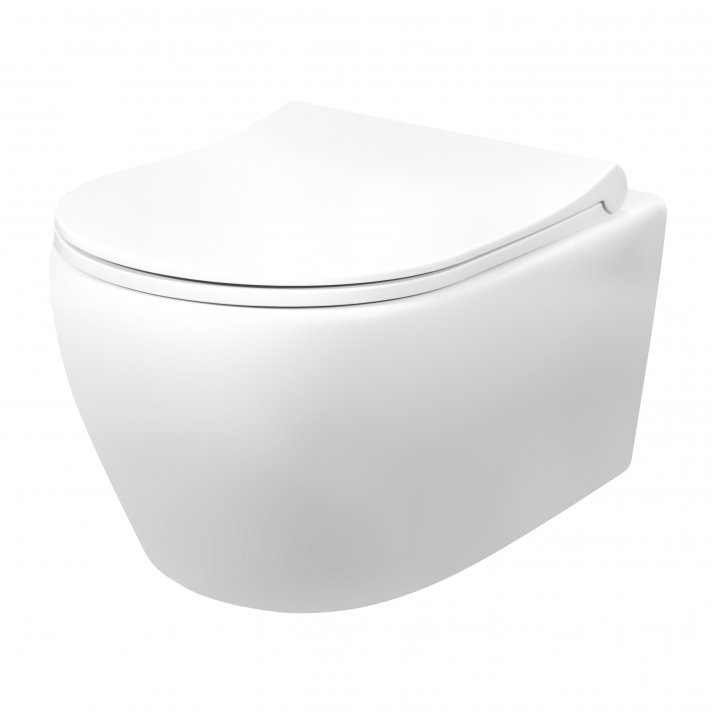 Eco Elegance Rimoff Ophang Wc Wit Met Rvs Sproeier