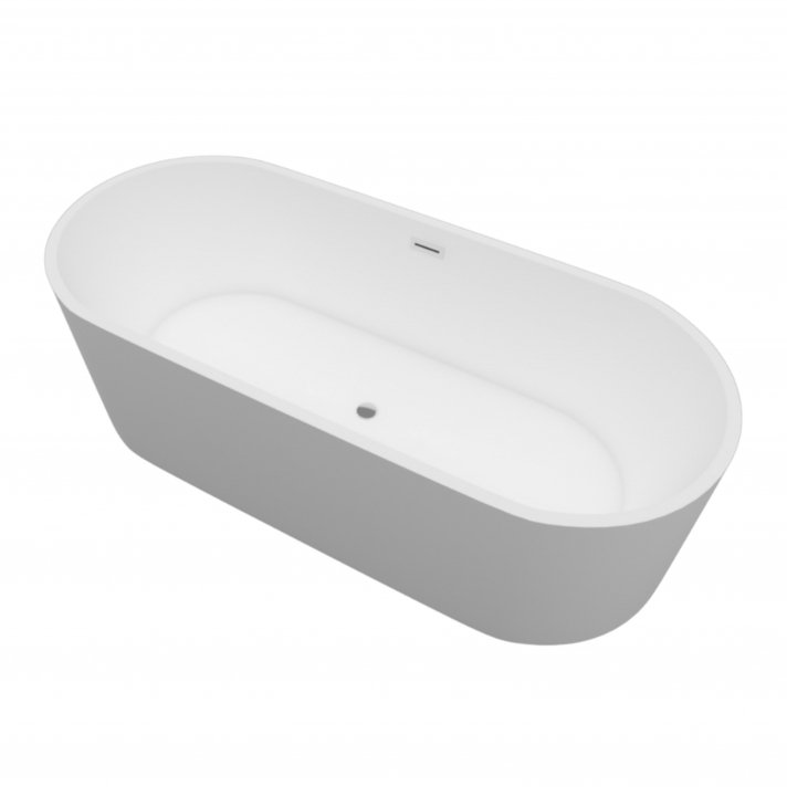 Eco Elegance ‘Bauci Solid Vrijstaand Bad (167-170x70x52cm) - Wit
