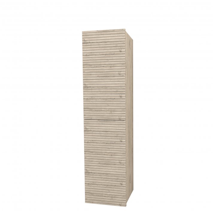 Hugo & Müeller Elite Kolomkast Met Horizontaal Reliëf (160cm) - Licht Hout