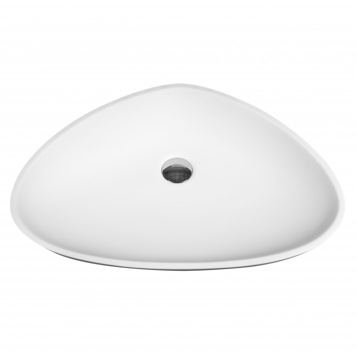Eco Elegance Corona Solid Surface Wastafel (63x42x14cm) - Wit