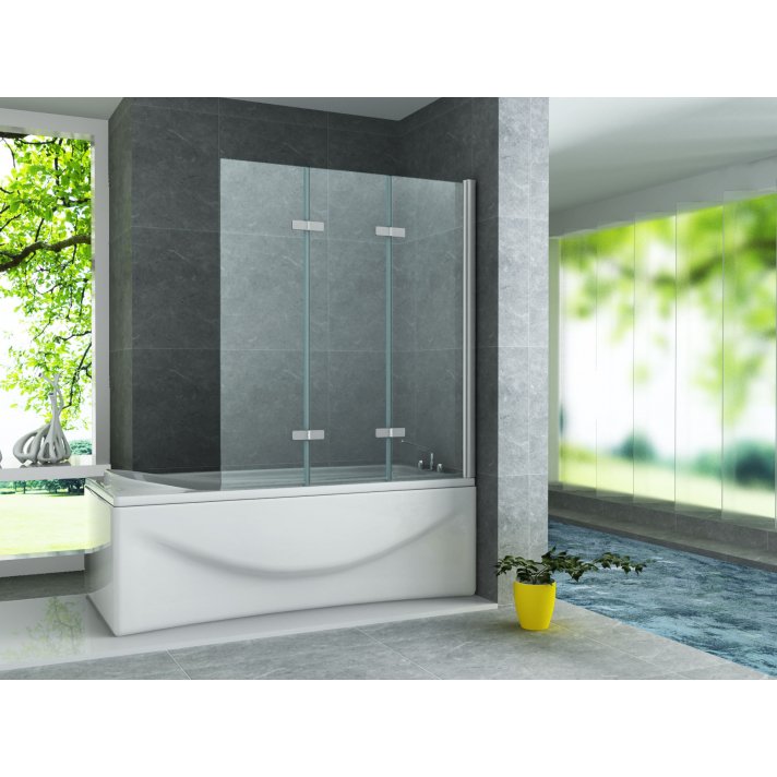 Eco Elegance 3-Delige Badwand Inklapbaar (130x140cm)