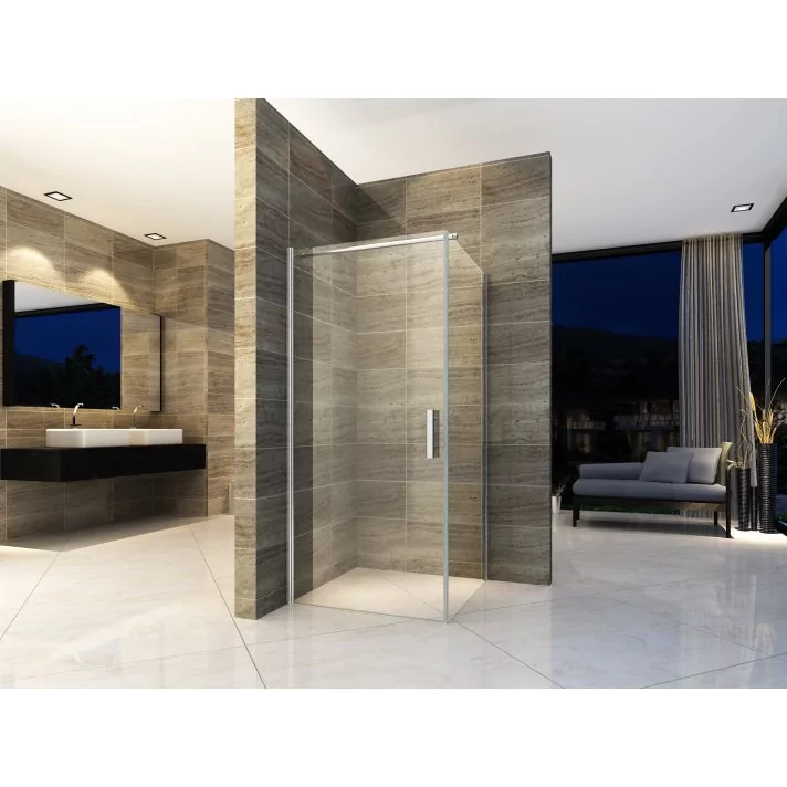 Eco Elegance Draaideur + Zijwand 6mm (80x80x190cm)
