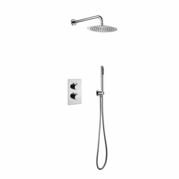Eco Elegance Inbouw Thermostatische Doucheset Met Regendouchekop (Ø25cm) - Chroom