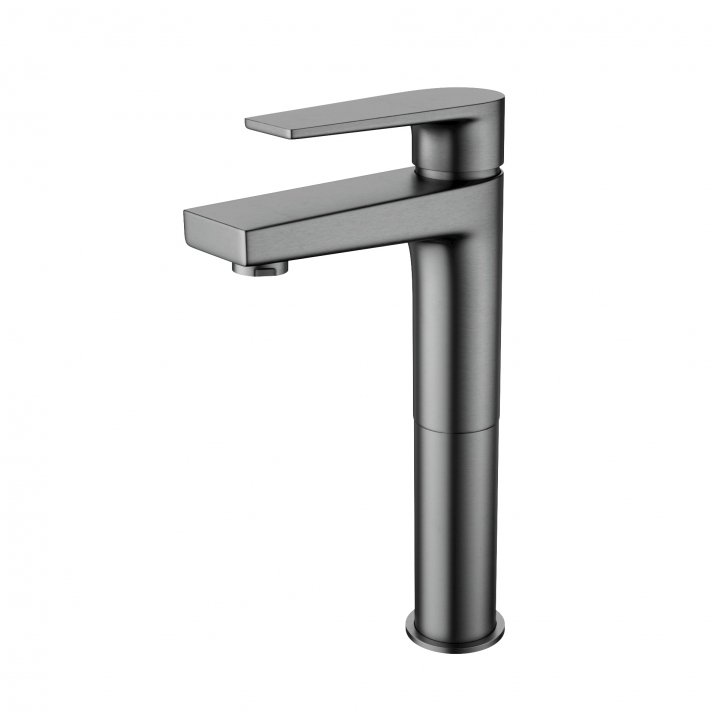Eco Elegance Verhoogde Wastafelkraan Gun Metal