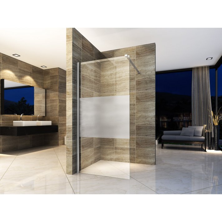 Eco Elegance Inloopdouchewand Half Mat 8mm (80x200cm)