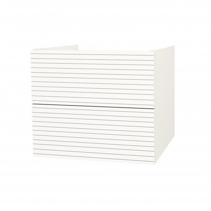Hugo & Müeller Elite Onderkast Met Horizontaal Reliëf (60cm) - Mat Wit