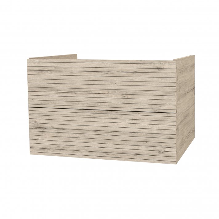 Hugo & Müeller Elite Onderkast Met Horizontaal Reliëf (80cm) - Licht Hout