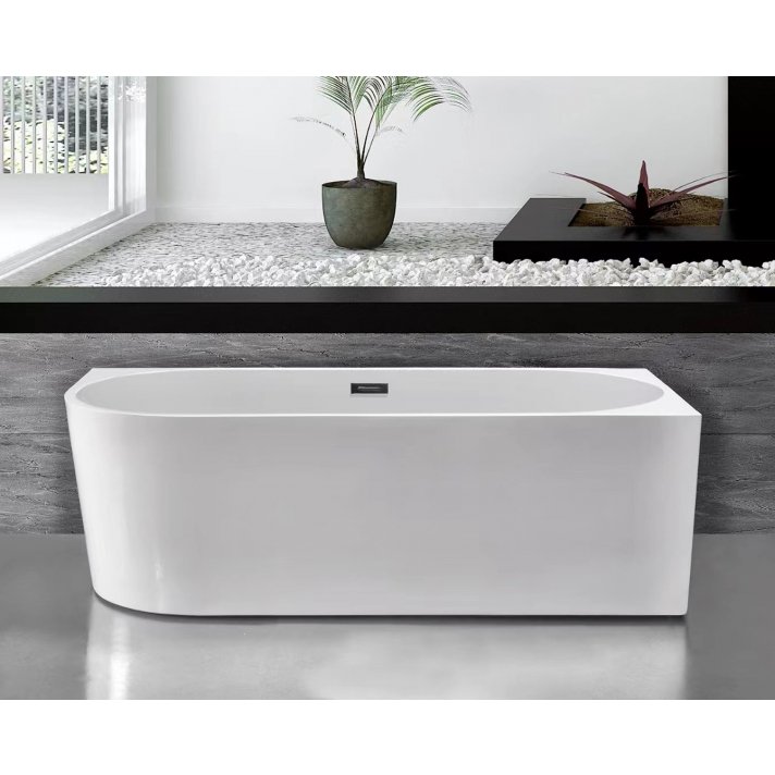 Eco Elegance Vrijstaand Bad Hoekbad 180x80 Links Wit