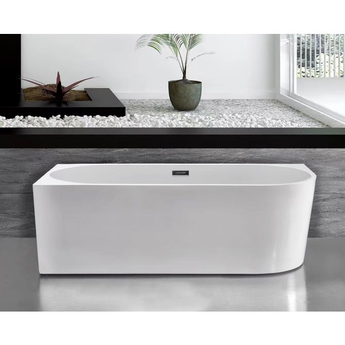 Eco Elegance Vrijstaand Bad Hoekbad 180x80 Rechts Wit
