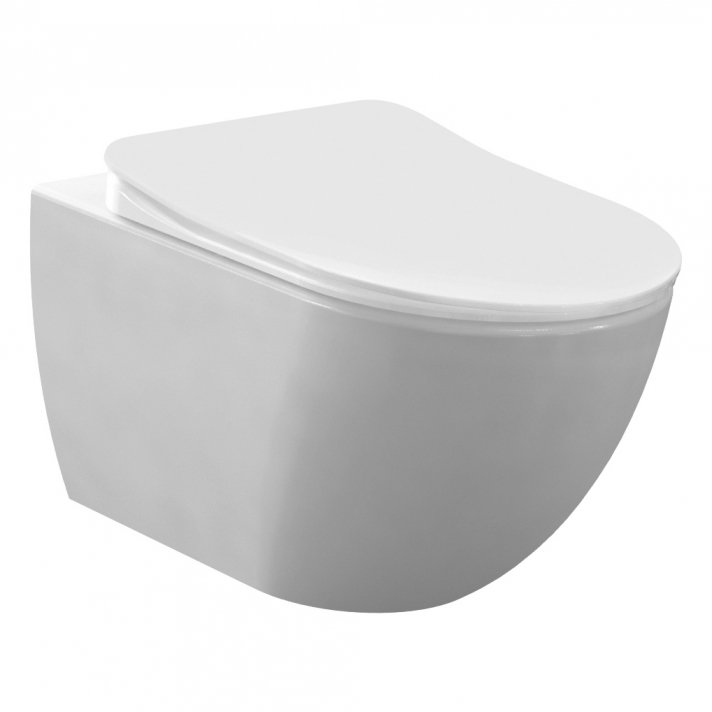 Hugo & Müeller Design Ophang Wc Met Rvs Sproeier (Bidet), Mat Wit