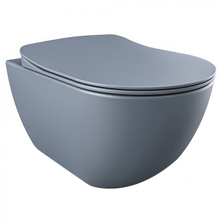 Hugo & Müeller Design Ophang Wc Zonder Sproeier (Bidet), Mat Basalt