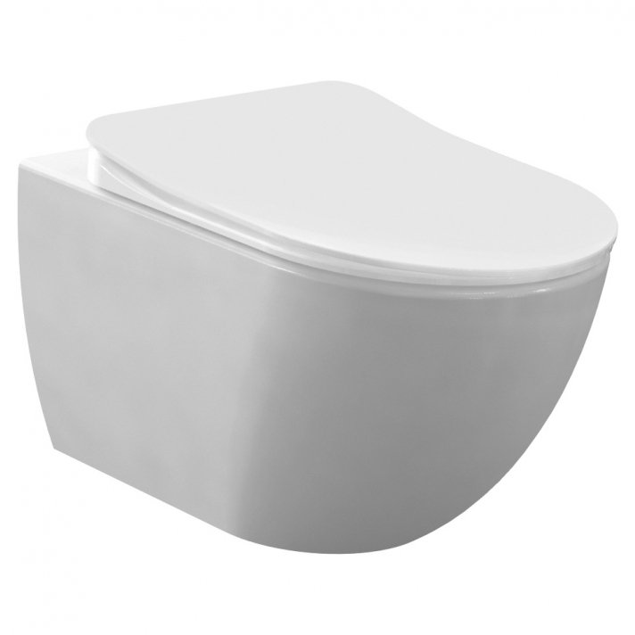 Hugo & Müeller Rimoff Ophang Wc Zonder Sproeier (Bidet), Mat Wit