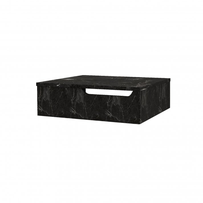 Eco Elegance Felix Onderkast Met Handdoekuitsparing (60cm) - Zwart Marmer