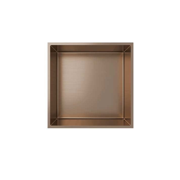 Eco Elegance Inbouwnis (305x305x100mm) - Geborsteld Koper