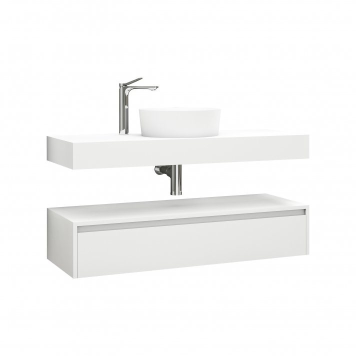 Eco Elegance Lina Onderkast (120cm) - Mat Wit