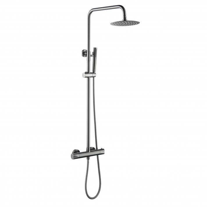 Eco Elegance Thermostatische Douchekolom Optima Rondo Gunmetal Grijs