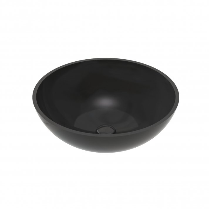 Eco Elegance Per Solid Surface Opbouw Waskom (42x14cm) - Zwart