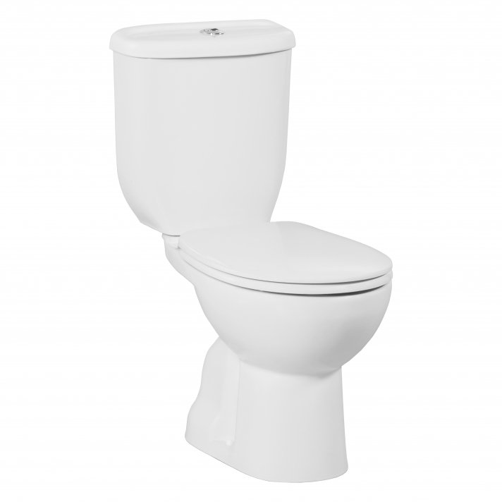 Eco Elegance Sedef Staande Wc Onderpot Wit, Met Sproeier (Bidet), S-Trap