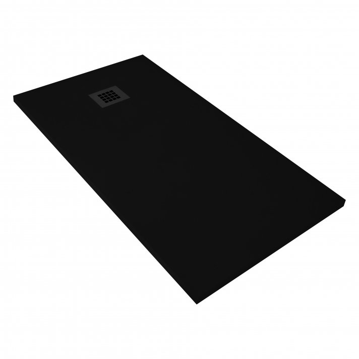 Eco Elegance Madison Composietsteen Douchebak (140x90x3cm) - Zwart