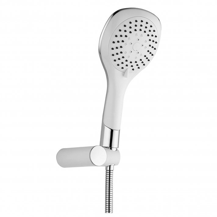 Eco Elegance Bianco Handdoucheset Compleet Met Houder En Doucheslang