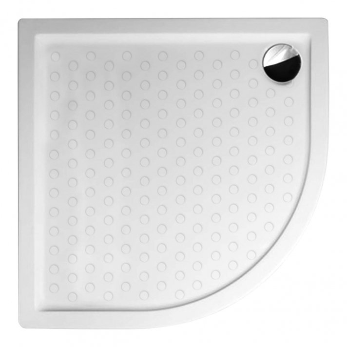 Eco Elegance Kwartronde Acryl Douchebak (80x80x15cm)