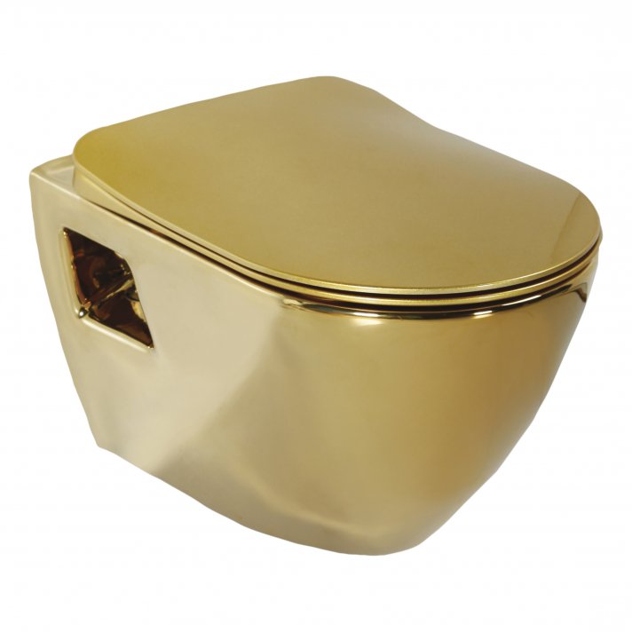 Eco Elegance Design Ophang Wc Goud - Wit Van Binnen
