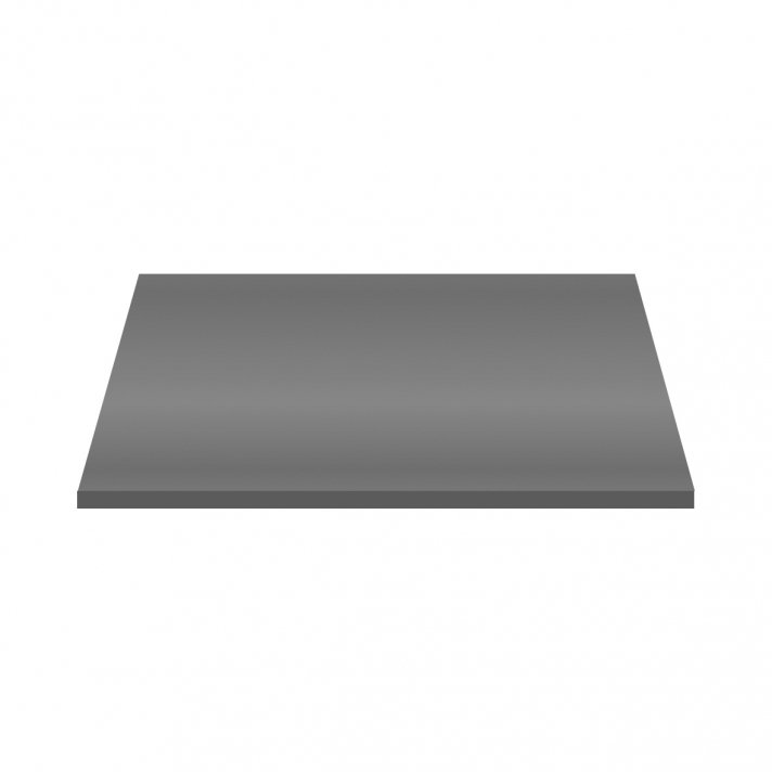 Eco Elegance Wastafeltablet Mdf (76.4x45.5x2.6 Cm) - Glanzend Grijs
