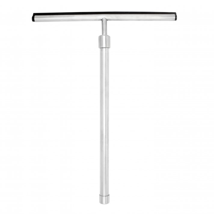 Eco Elegance Douche Vloer Wisser Chrome Met Houder 26x34