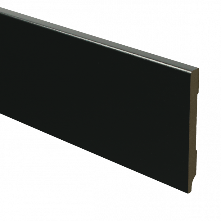 MDF Moderne plint 90x9 voorgelakt RAL 9005 | 2.4 meter