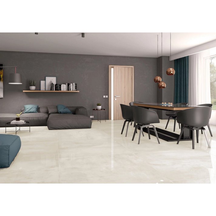 B1.4 Navarti Elder hoogglans vloertegel 60x60 Marfil