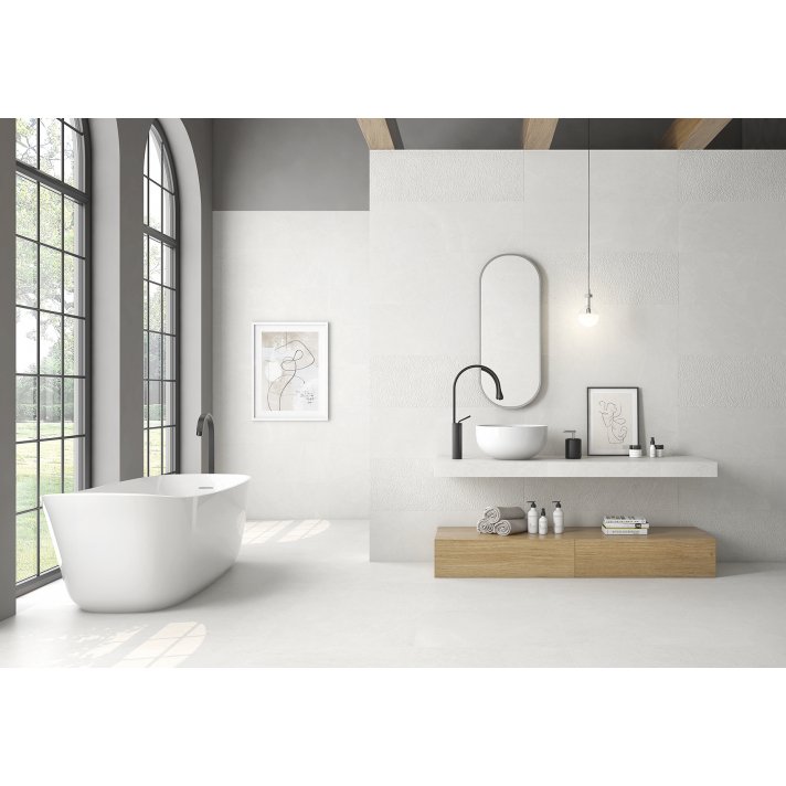 Magnum wandtegel mat decor 30x90 white