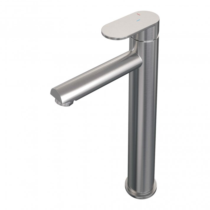 BRAUER Brushed Edition verhoogde opbouw wastafelmengkraan model C RVS geborsteld PVD