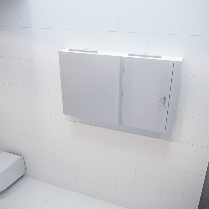 Mondiaz Cubb spiegelkast 120x70x16cm kleur talc met 2 deuren